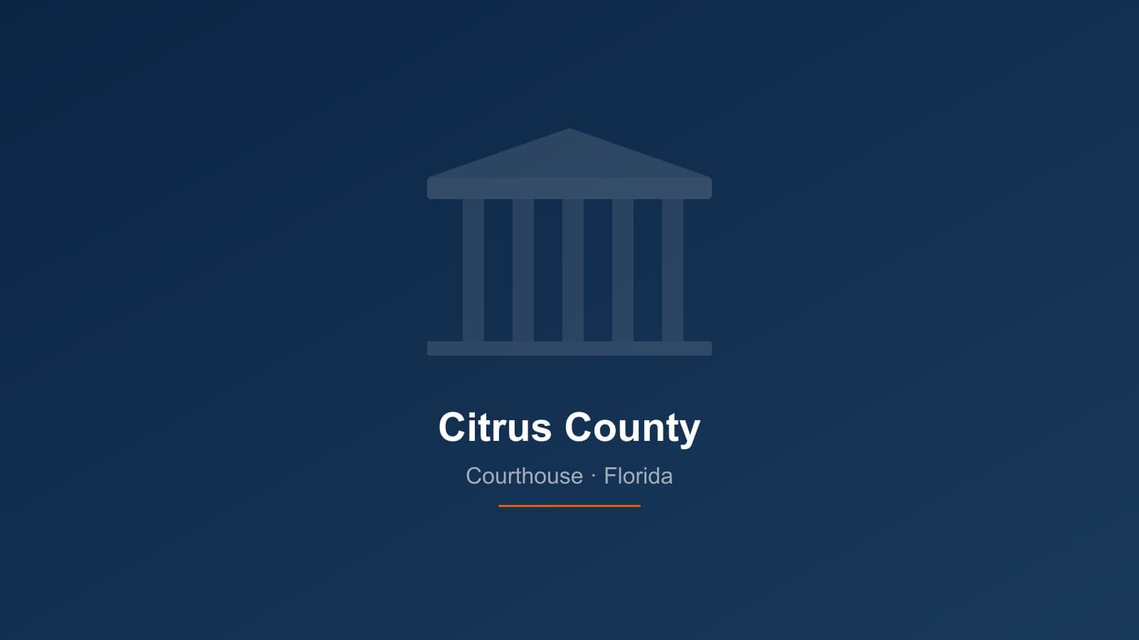 Citrus County Courthouse in Inverness, Florida — 5th Judicial Circuit where foreclosure cases are filed