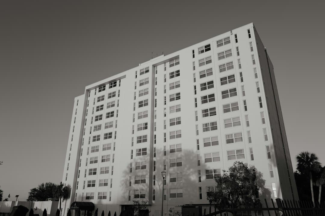 Exterior of a Florida cooperative housing building on a sunny day