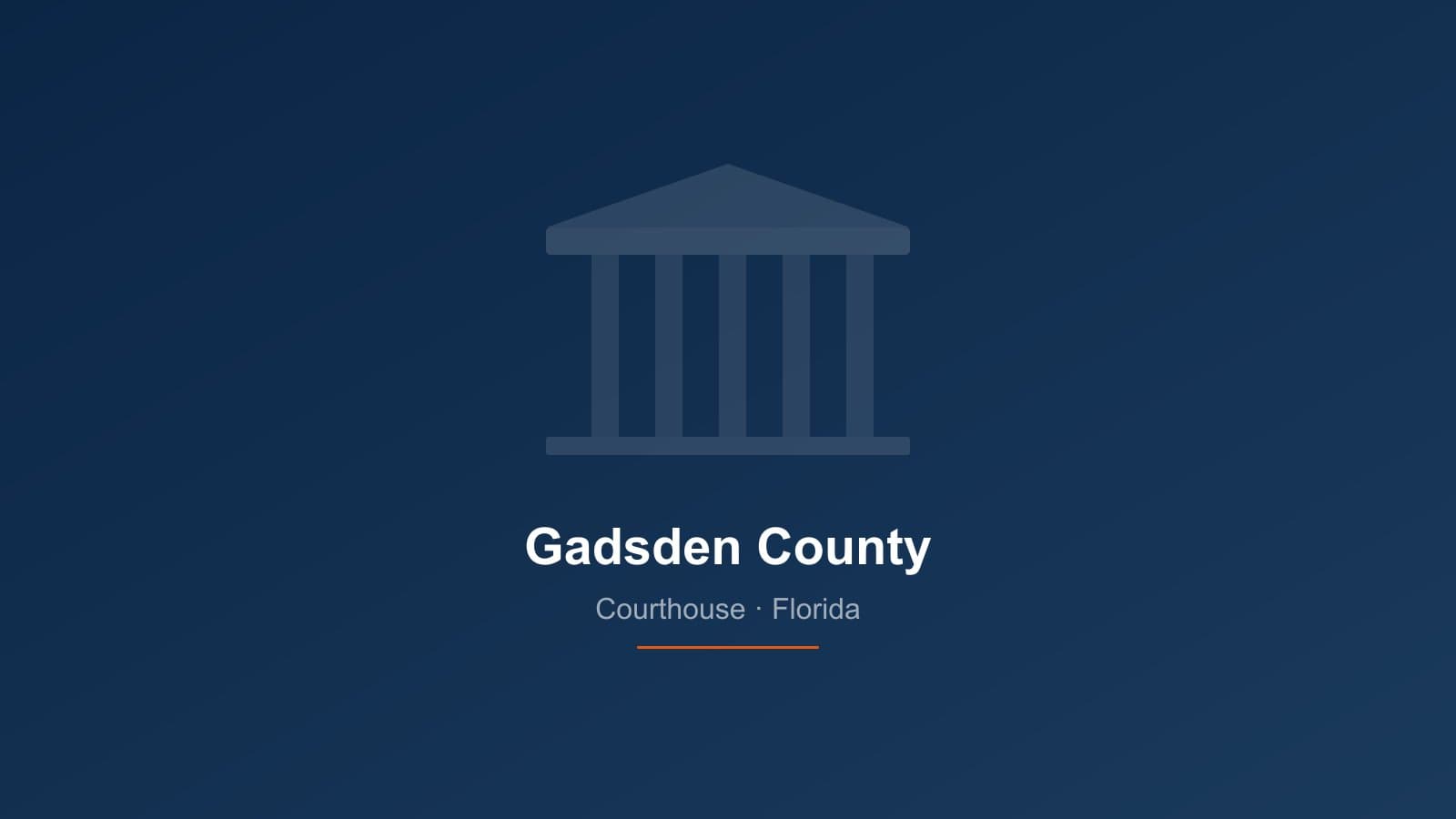 Gadsden County Courthouse in Quincy, Florida — 2nd Judicial Circuit where foreclosure cases are filed