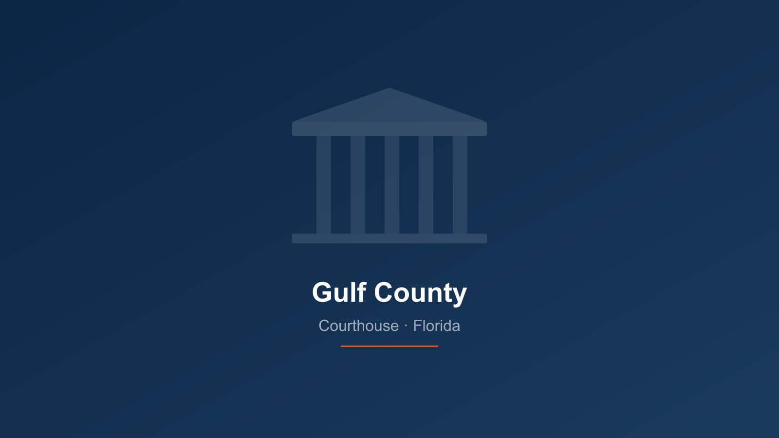 Gulf County Courthouse in Port St. Joe, Florida — 14th Judicial Circuit where foreclosure cases are filed