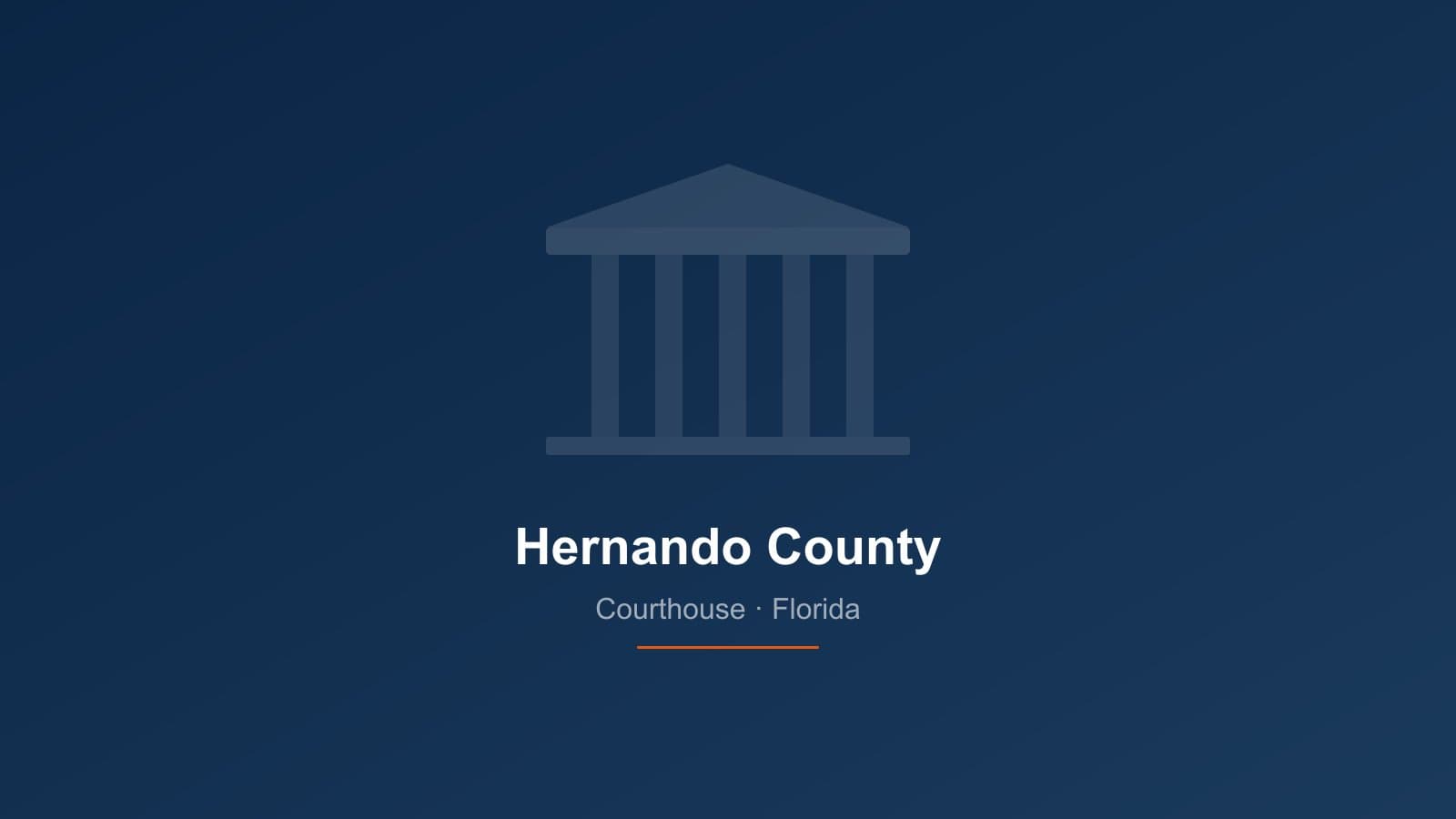 Hernando County Courthouse in Brooksville, Florida — 5th Judicial Circuit where foreclosure cases are filed