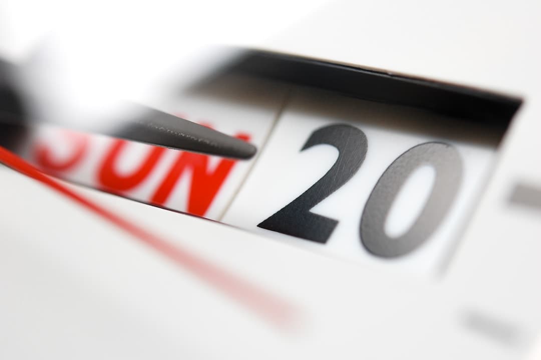 Calendar showing deadline with foreclosure documents on a desk