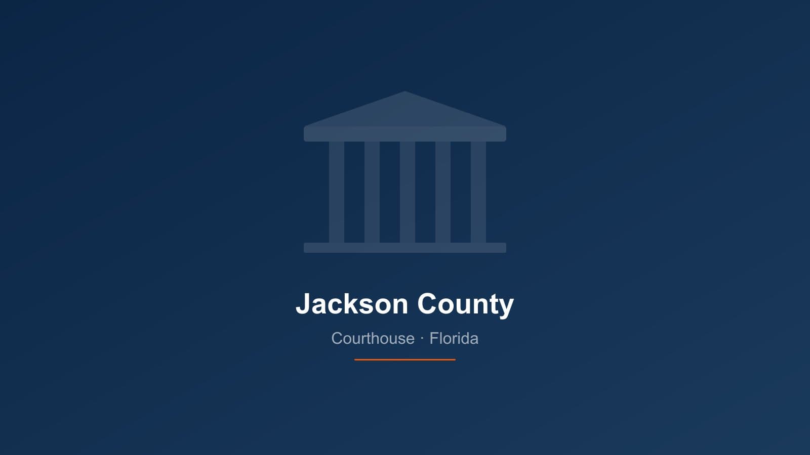 Jackson County Courthouse in Marianna, Florida — 14th Judicial Circuit where foreclosure cases are filed