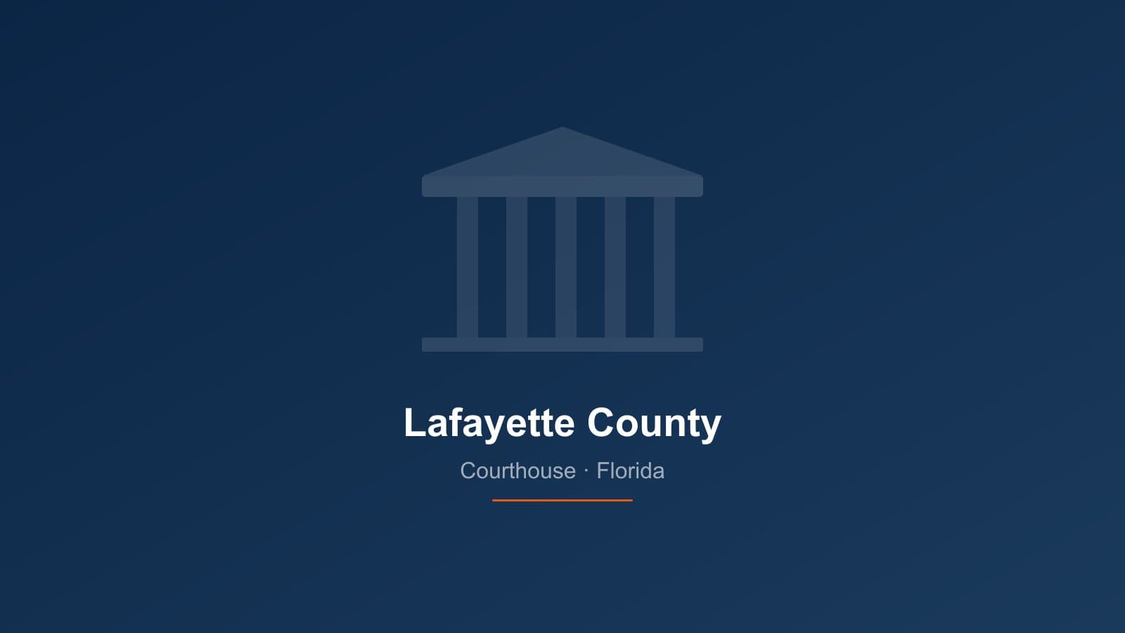 Lafayette County Courthouse in Mayo, Florida — 3rd Judicial Circuit where foreclosure cases are filed
