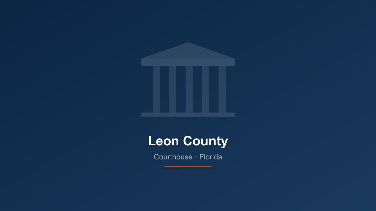 Leon County Courthouse in Tallahassee, Florida — 2nd Judicial Circuit where foreclosure cases are filed