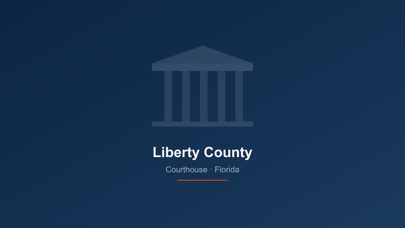 Liberty County Courthouse in Bristol, Florida — 2nd Judicial Circuit where foreclosure cases are filed