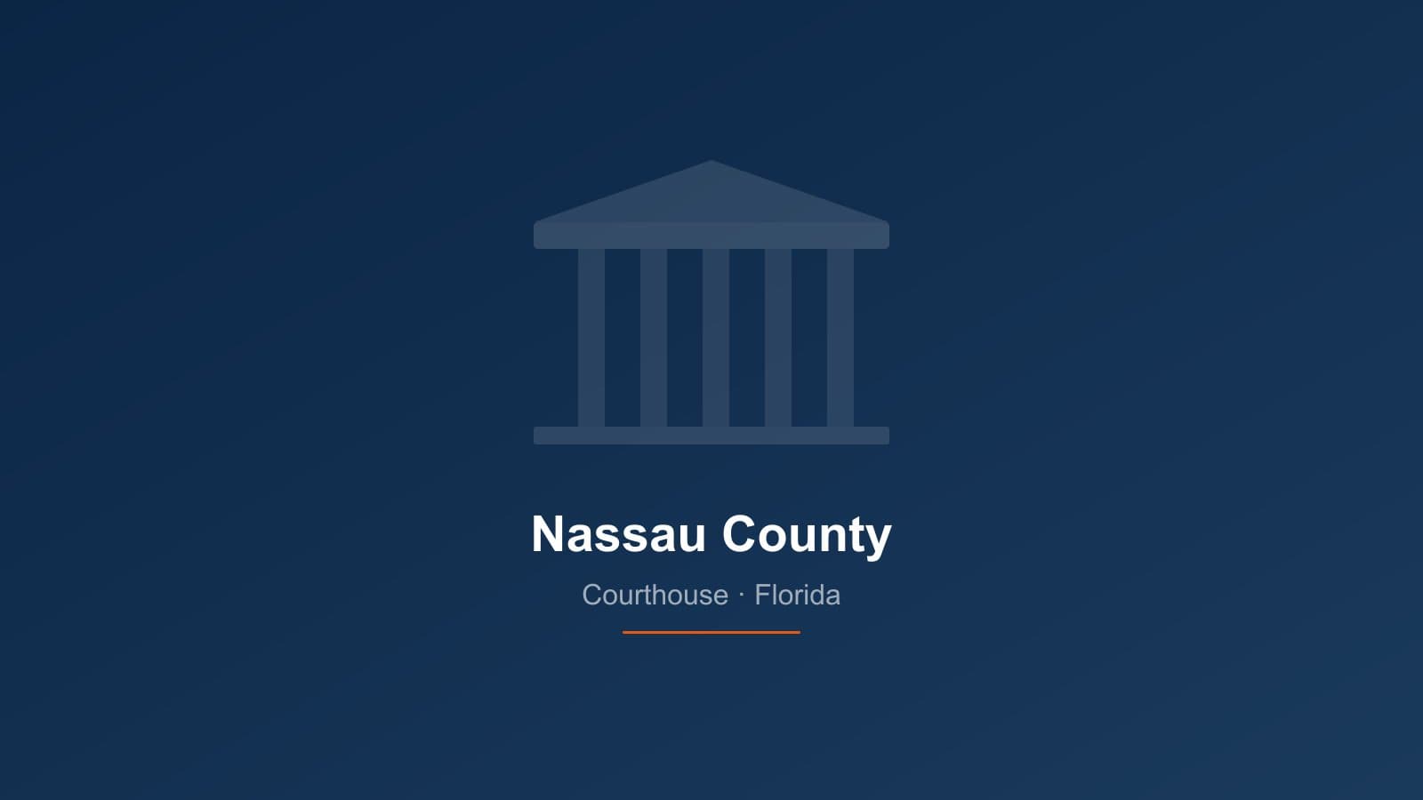Nassau County Courthouse in Fernandina Beach, Florida — 4th Judicial Circuit where foreclosure cases are filed