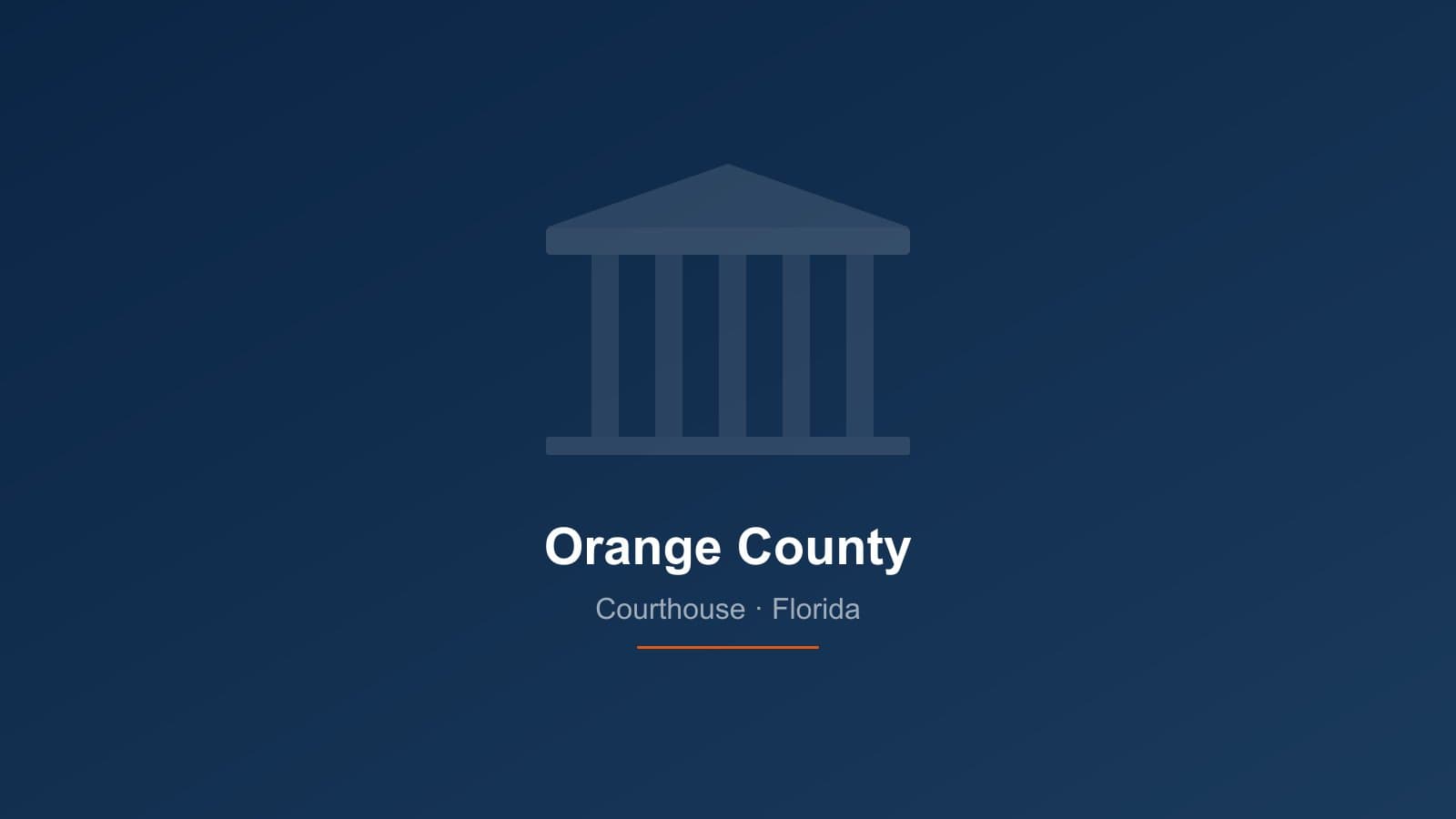 Orange County Courthouse in Orlando, Florida where foreclosure lawsuits are filed in the 9th Judicial Circuit