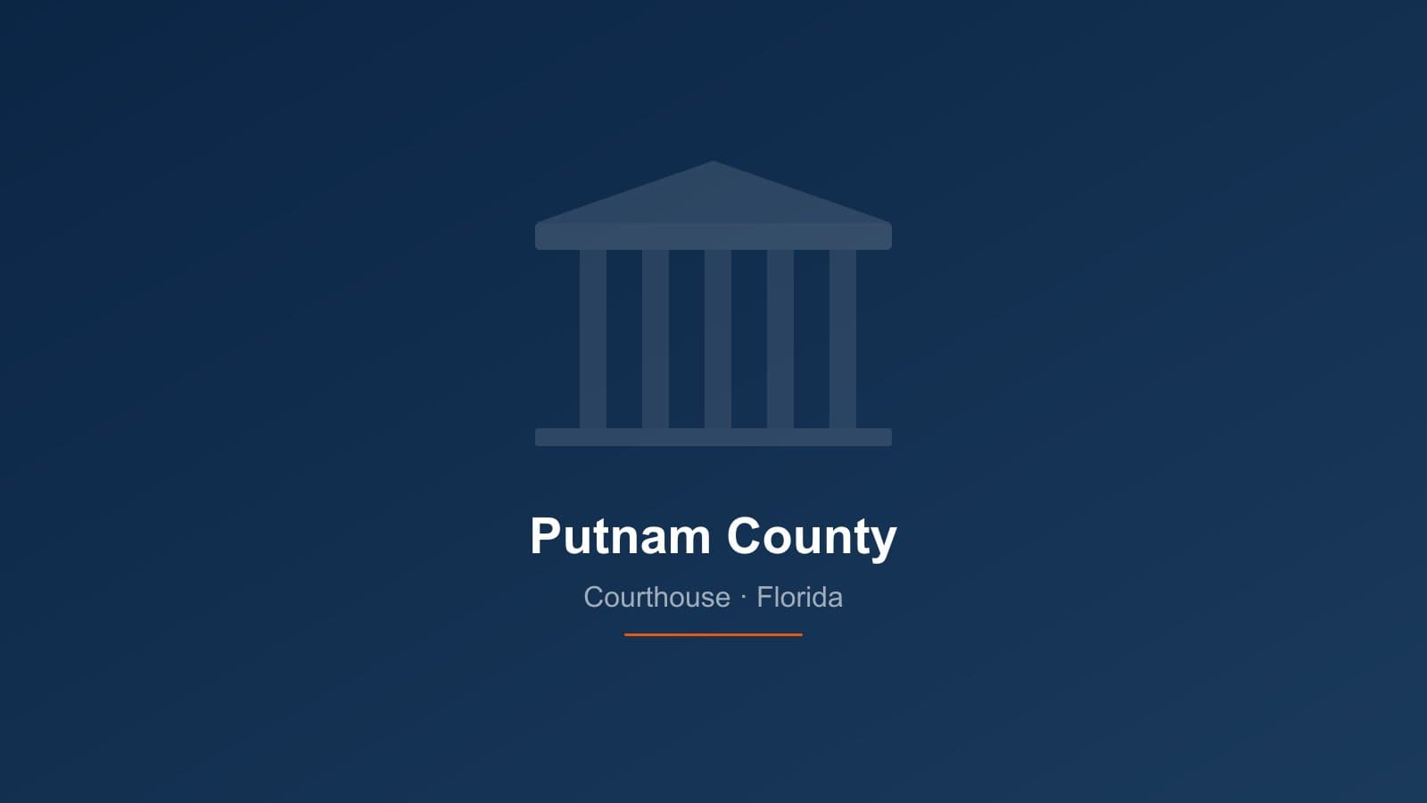 Putnam County Courthouse in Palatka, Florida — 7th Judicial Circuit where foreclosure cases are filed