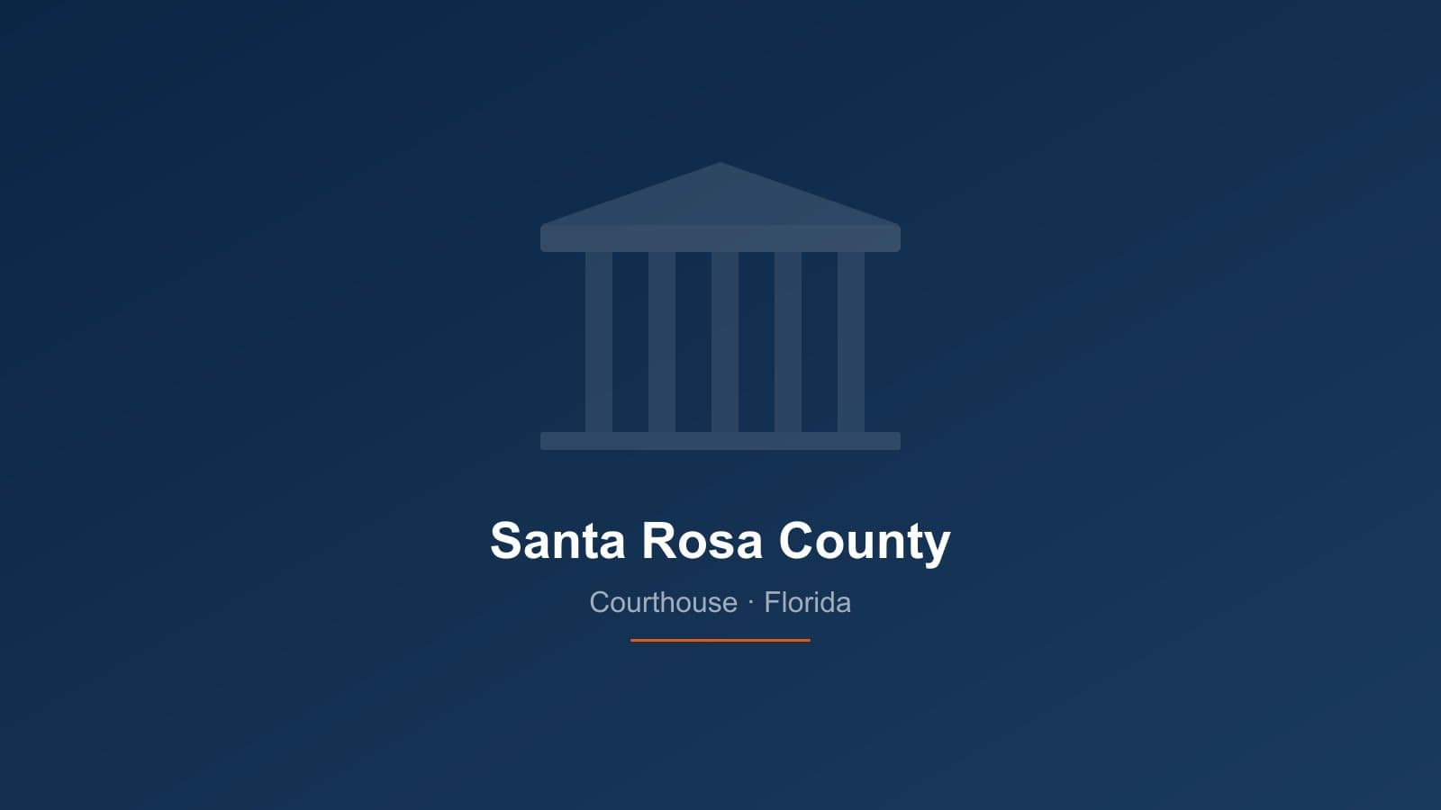 Santa Rosa County Courthouse in Milton, Florida — 1st Judicial Circuit where foreclosure cases are filed