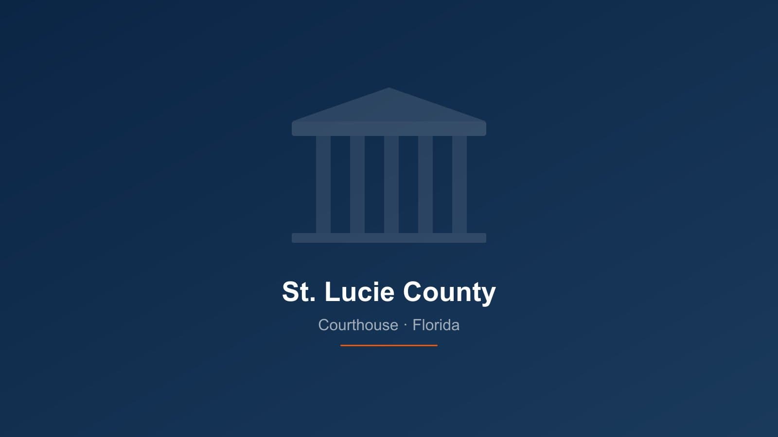 St. Lucie County Courthouse in Fort Pierce, Florida — 19th Judicial Circuit where foreclosure cases are filed
