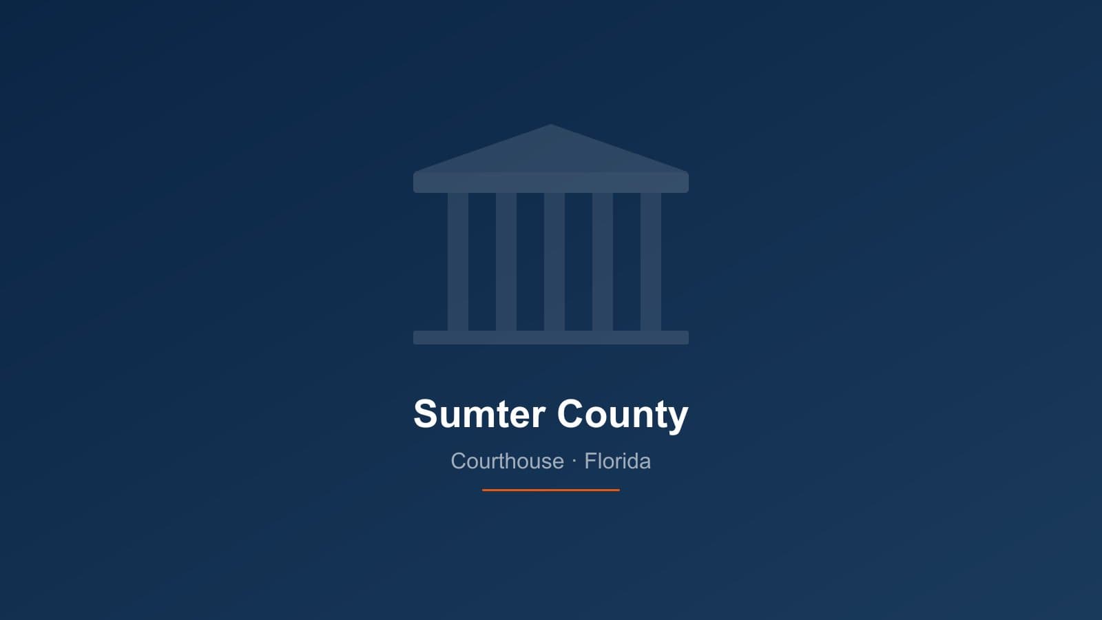 Sumter County Courthouse in Bushnell, Florida — 5th Judicial Circuit where foreclosure cases are filed