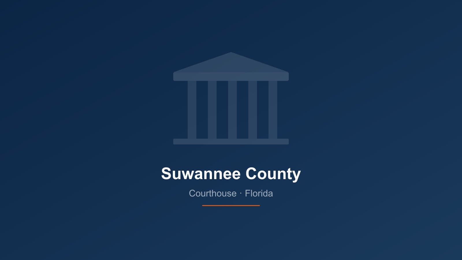 Suwannee County Courthouse in Live Oak, Florida — 3rd Judicial Circuit where foreclosure cases are filed