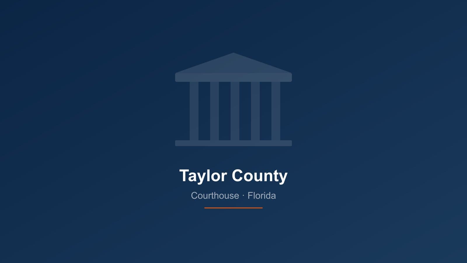 Taylor County Courthouse in Perry, Florida — 3rd Judicial Circuit where foreclosure cases are filed