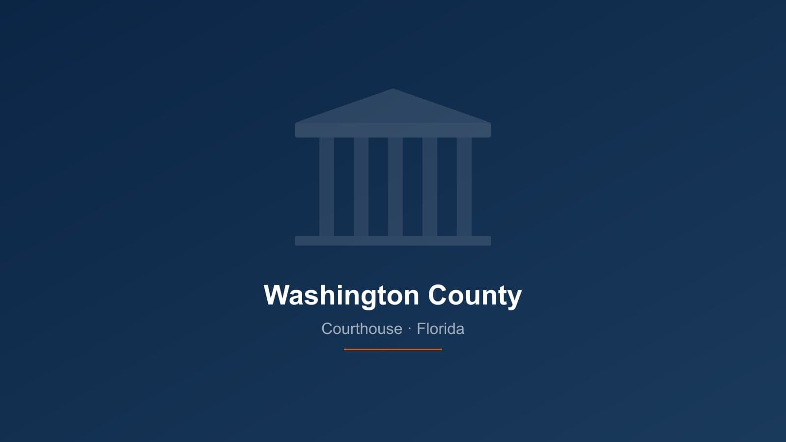 Washington County Courthouse in Chipley, Florida -- 14th Judicial Circuit where foreclosure cases are filed